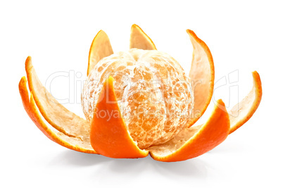 Mandarin on the peel by purified