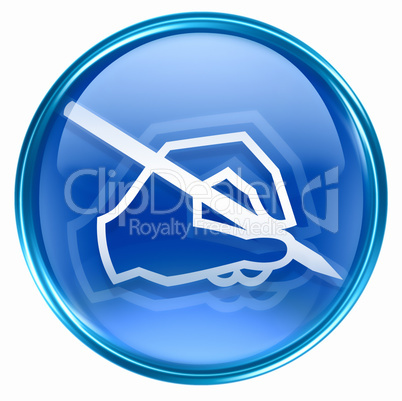 email icon blue, isolated on white background.