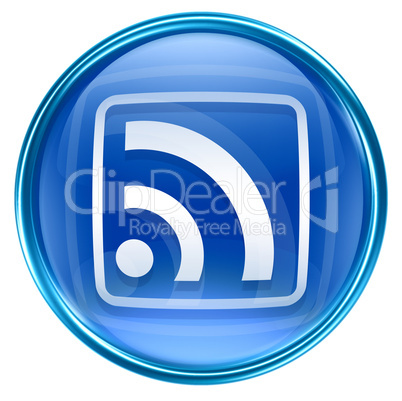 WI-FI icon blue, isolated on white background