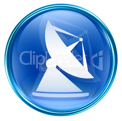 Antenna icon blue, isolated on white background