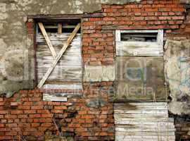 Rusty window and door