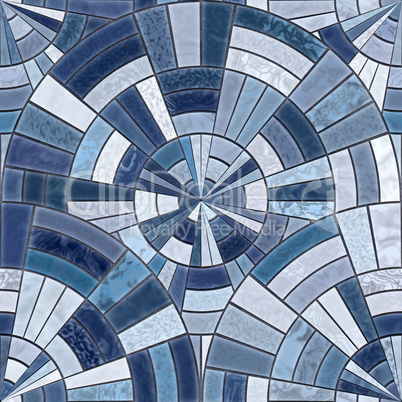 Radial mosaic tiles.  Seamless Textures