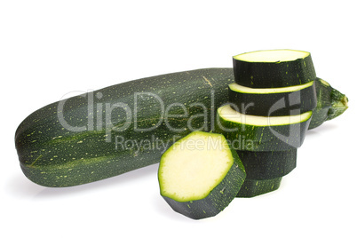 Zucchini isolated on white