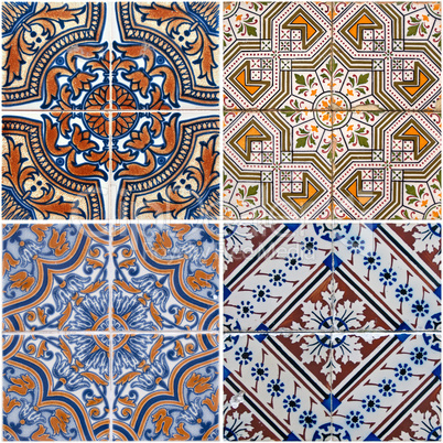 Vintage ceramic tiles