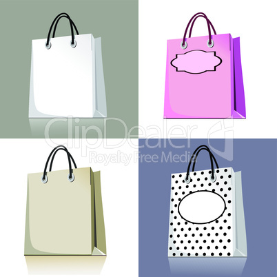 Set of christmas shopping bags