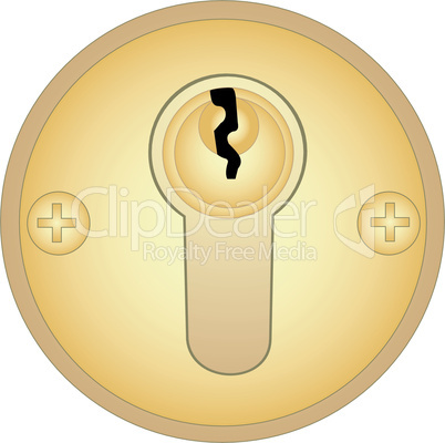 Gold keyhole
