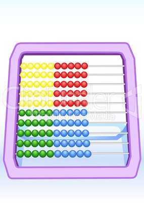 Multi-coloured abacus