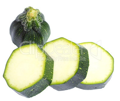 Zucchini isolated on white