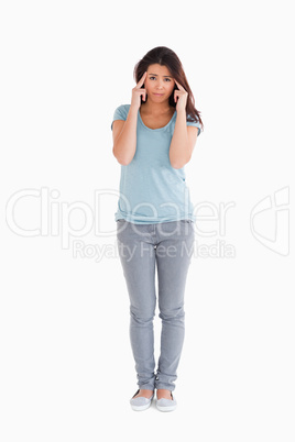 Good looking woman having a headache Good looking woman having a headache