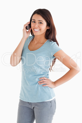 Gorgeous woman on the phone