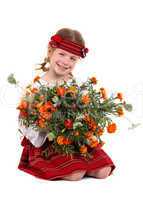 Little girl in the national Ukrainian costume