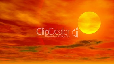 Sunset cloudscape (seamless loop)