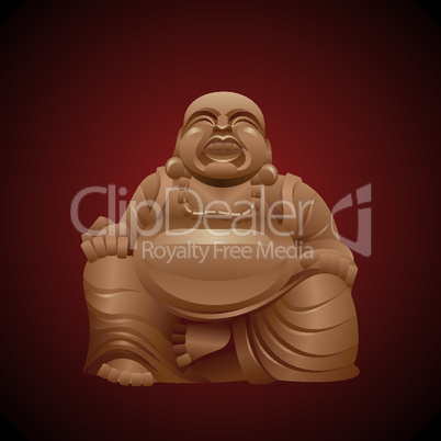 laughing buddha vector illustration