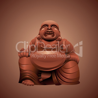 laughing buddha vector illustration