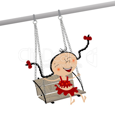 Girl on a swing