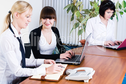 Meeting of young business ladies