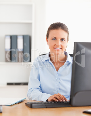 Working woman using a computer