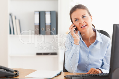 Businesswoman speaking on the phone