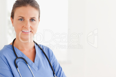 Close up of a nurse standing