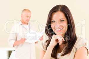 Casual businesswoman smiling portrait