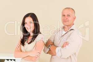 Casual business people attractive crossed arms