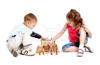 Children playing chess