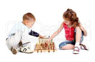 Children playing chess