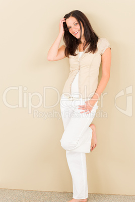 Casual business woman attractive relax pose