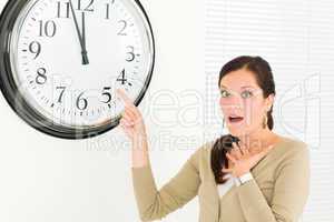 Timing - Surprised face businesswoman casual
