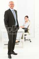 Professional senior businessman office secretary