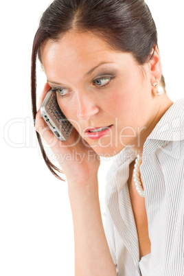 Professional businesswoman attractive calling Professional businesswoman attractive calling