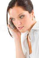 Professional businesswoman attractive calling