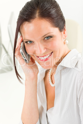 Professional businesswoman attractive calling