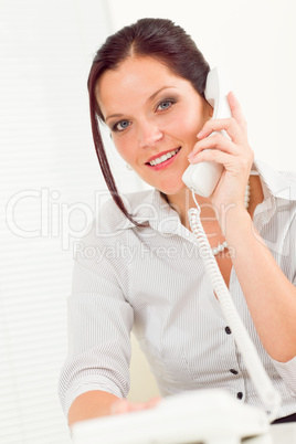 Professional businesswoman attractive calling