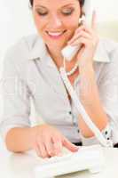 Professional businesswoman attractive on phone