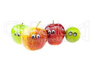 Fruit with a person joy isolated on white