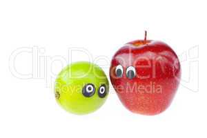 Fruit with a person joy isolated on white