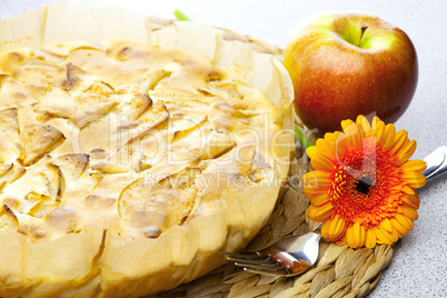 apple pie apple and flower