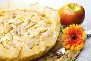 apple pie apple and flower
