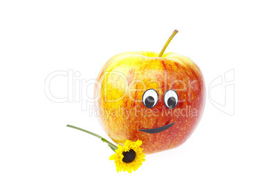 Fruit with a person joy isolated on white