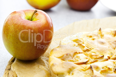 apple pie apple and flower