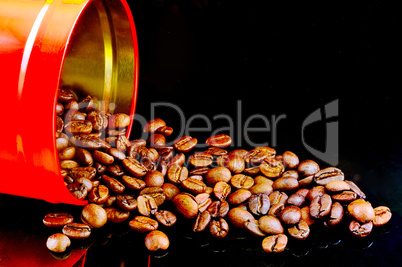 Hot coffee beans