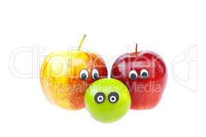 Fruit with a person joy isolated on white