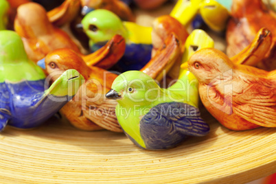 birds made of ceramics