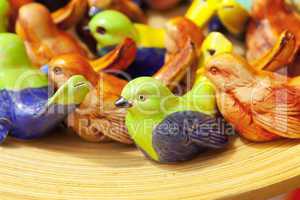 birds made of ceramics
