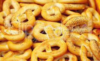 background of pretzels