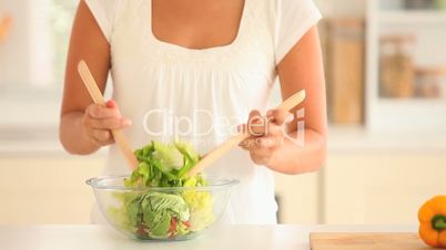Salat mischen