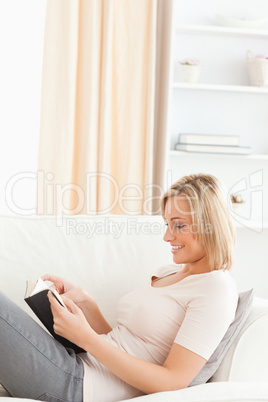 Woman reading a book