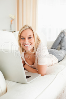 Portrait of a woman with a notebook