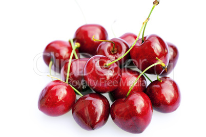 cherries isolated on white